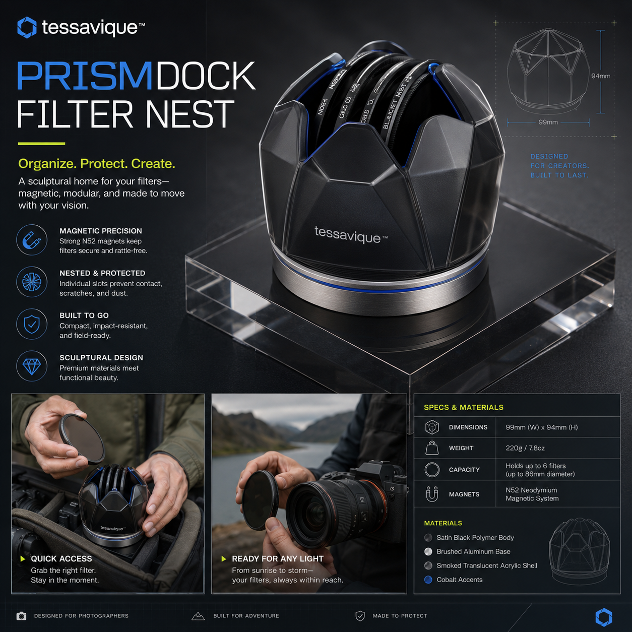 Tessavique™ PrismDock Filter Nest