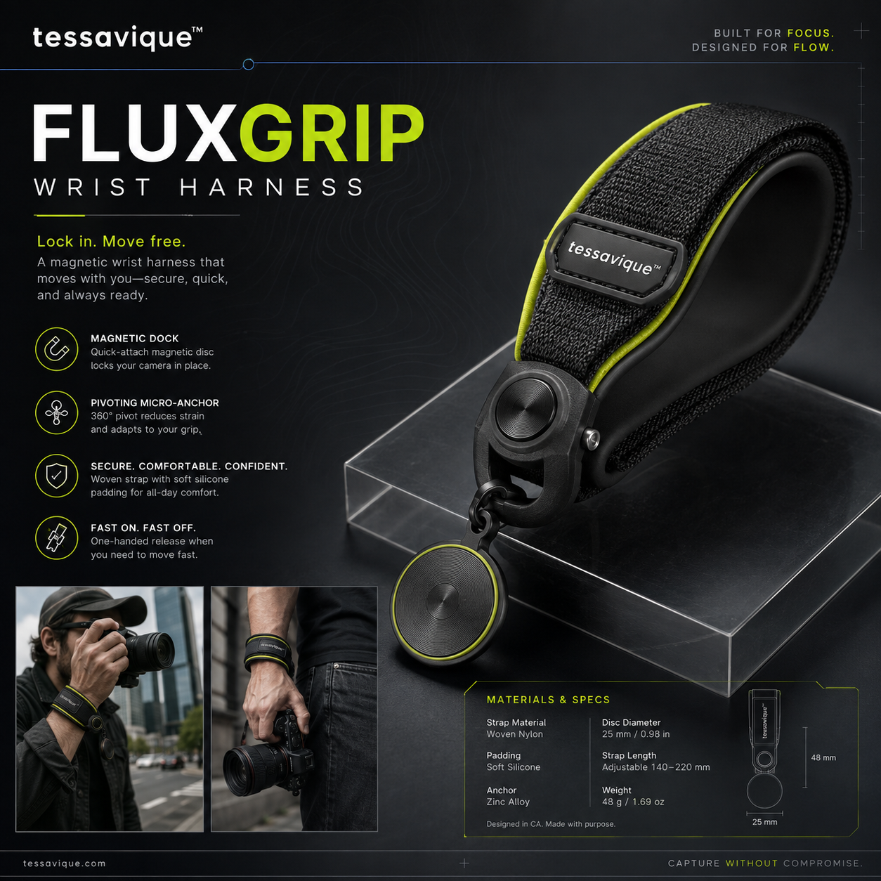 Tessavique™ FluxGrip Mini Ball Head