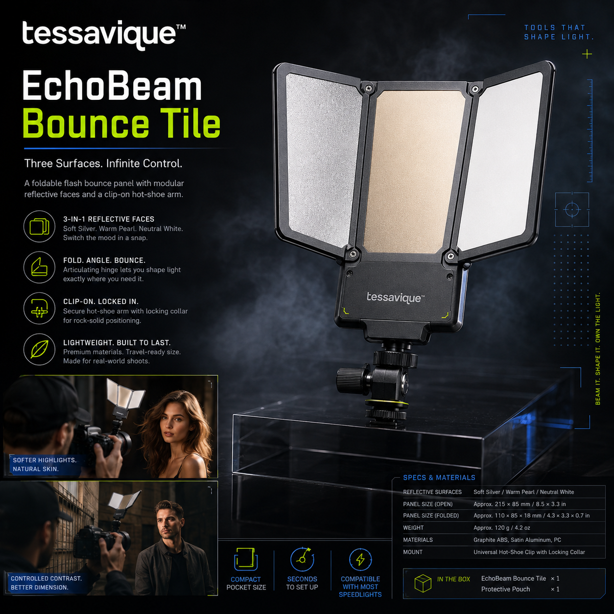 Tessavique™ EchoBeam Bi-Color Fill Light