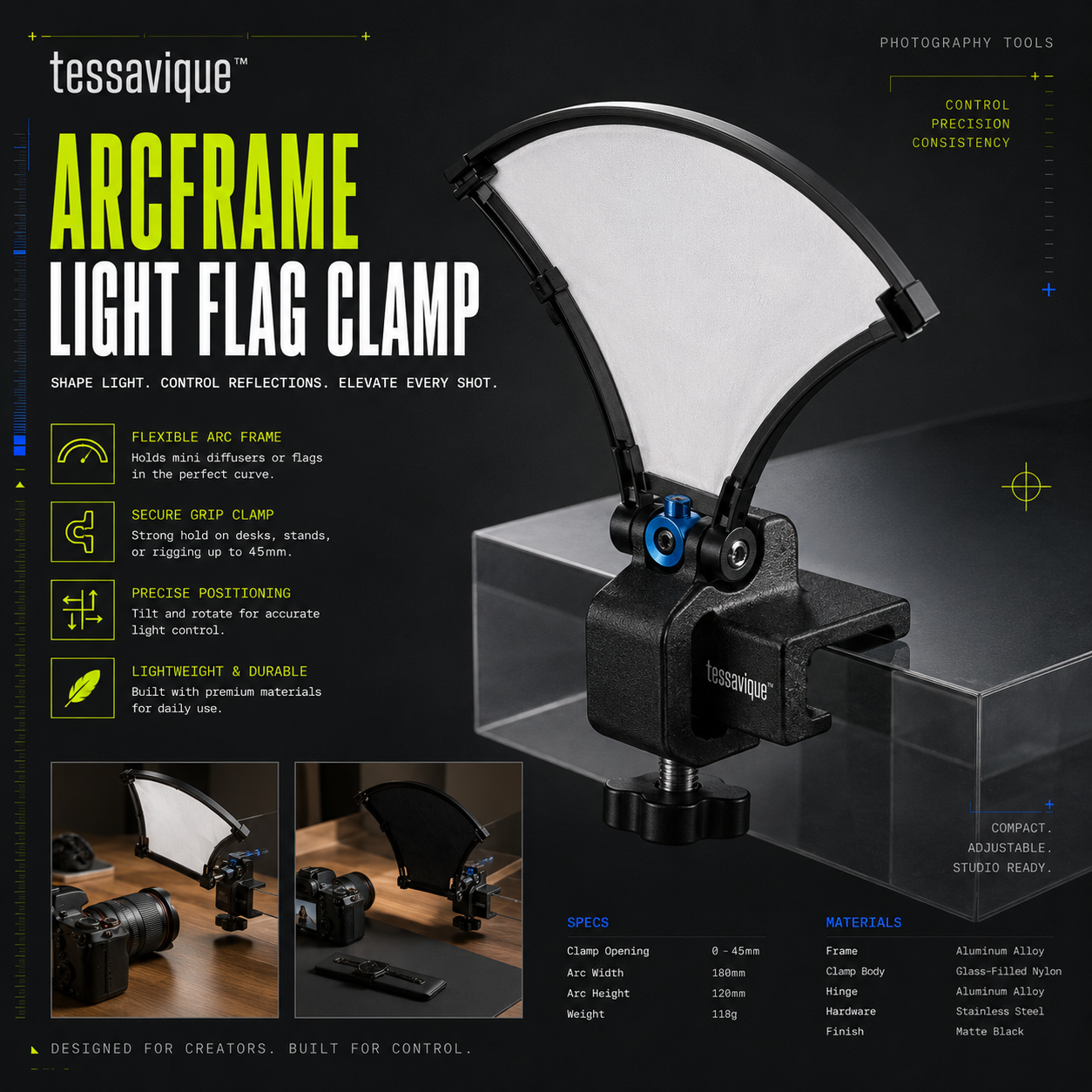 Tessavique™ LuxWeave Light Flag Clamp