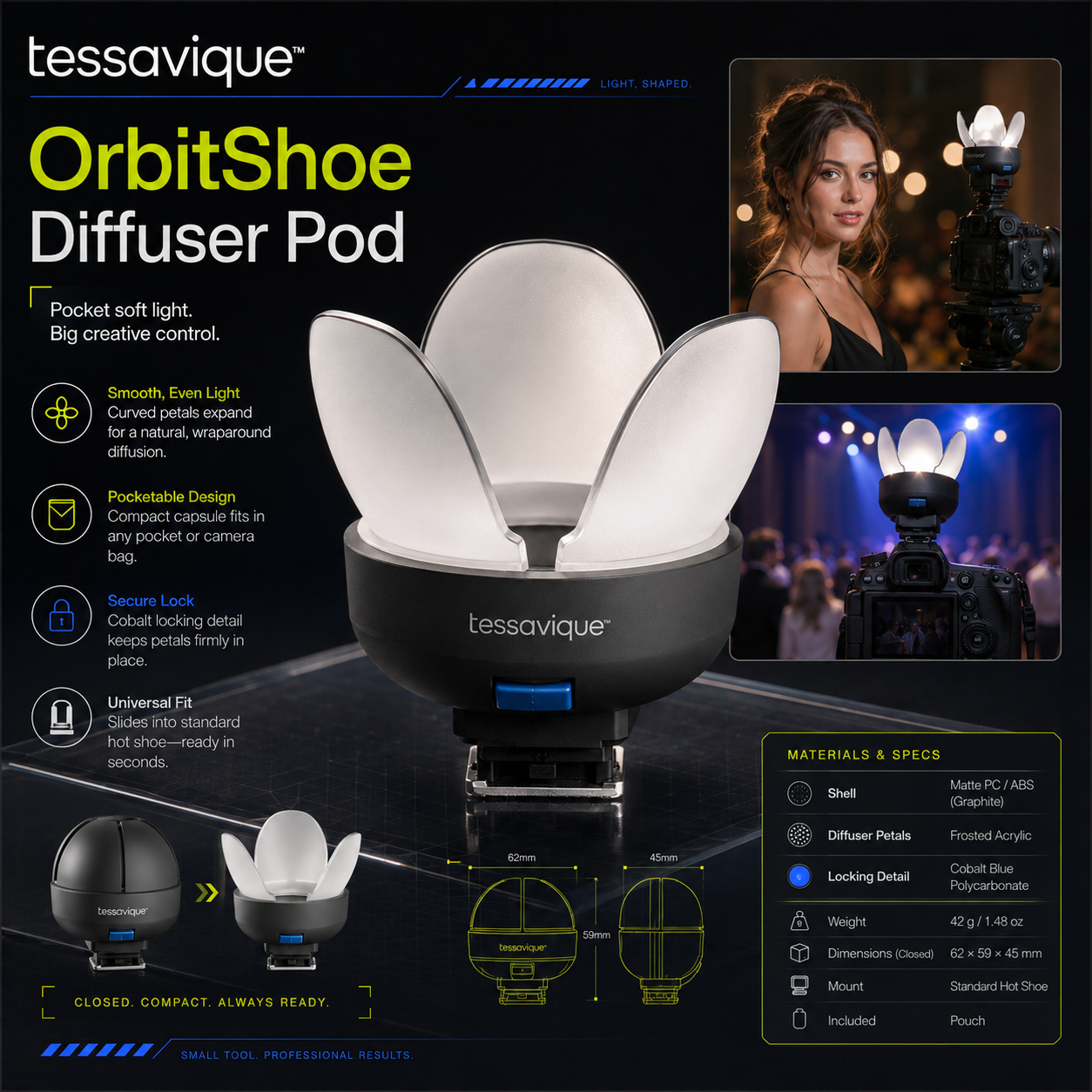 Tessavique™ OrbitShoe Curved Diffuser